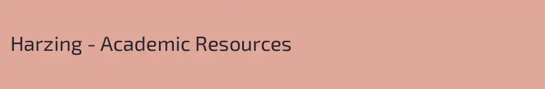 Harzing - Academic Resources